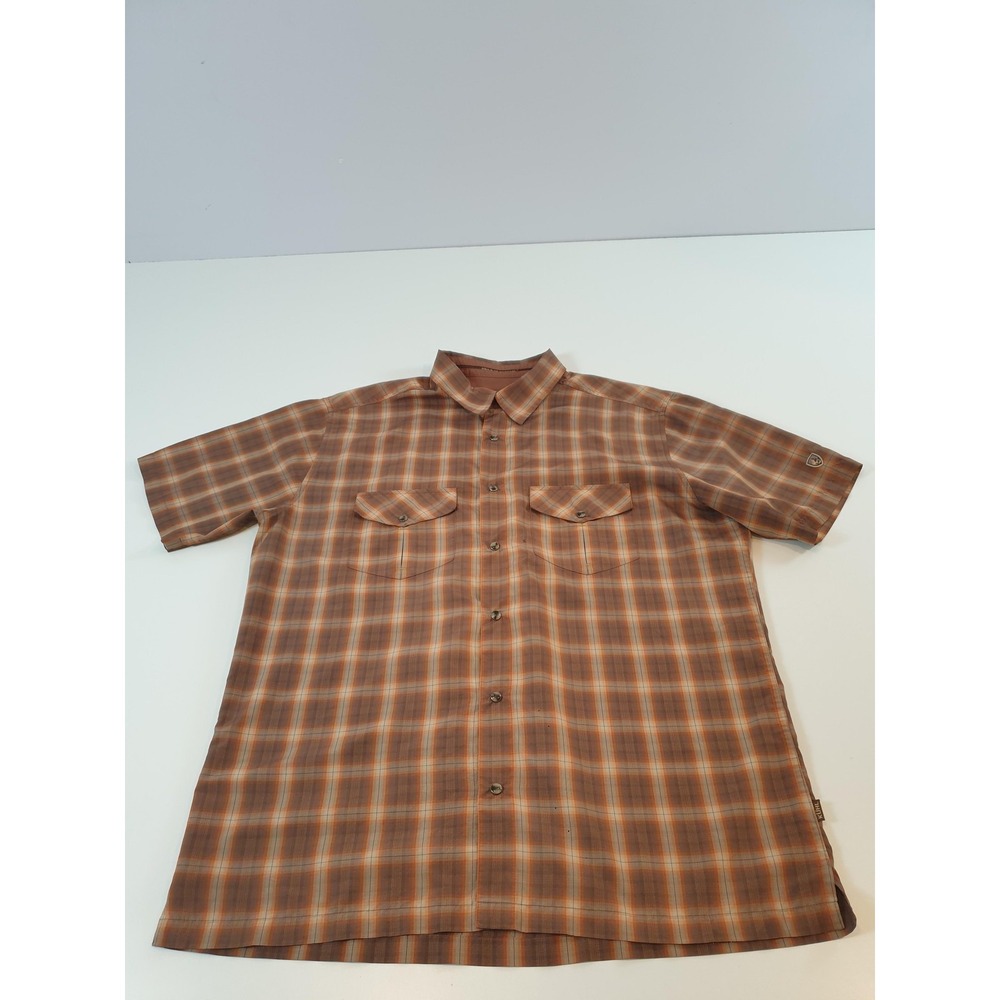 Kuhl Pearl Snap Shirt Men's XL Plaid FLAW HOLES